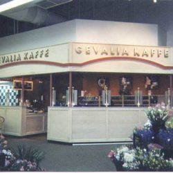 Espresso coffee concession kiosk for beverage service vending sales
