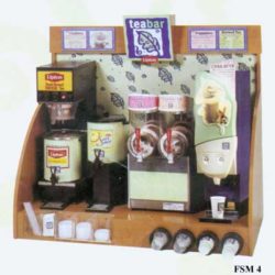 Self serve beverage tea bar counter top display and promotional merchandiser