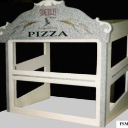 Point of sale self-serve pizza warmer table top display