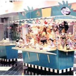 Rmu with matching cash wrap in common area of mall selling dolls and toys