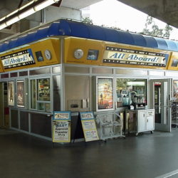 Preconstructed modular building for commuter train station concessions