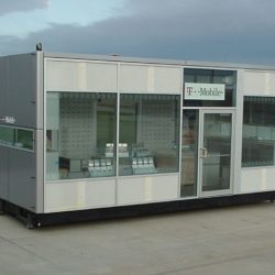 Portable, factory assembled, modular building for retail store
