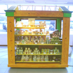 Custom retail merchandising unit for candles in Jamaica airport
