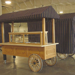Custom outdoor foodservice concession cart for museum