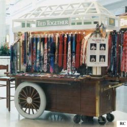 Custom wood retail pushcart for shopping center specialty lease program