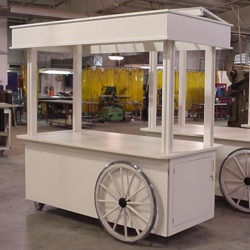Casino retail cart features fire rated materials