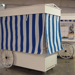Casino temporary tenant leasing retail cart for merchandise sales