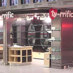 Airport retail store kiosk