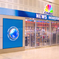 CNBC News kiosk store for airport retailer