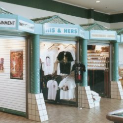 Retail center wall shops for specialty leasing
