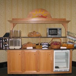Continental breakfast cart for hotel or motel