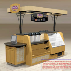Food kiosk for self serve grab and go items