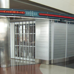 Retail merchandising concession kiosk at airport