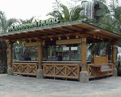 Outdoor snack food concession stand kiosk