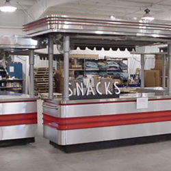 Custom diner style food vending cart