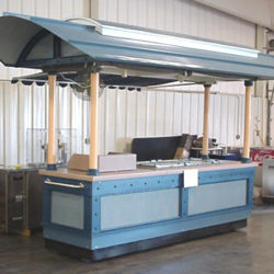 Custom outdoor food service cart or kiosk
