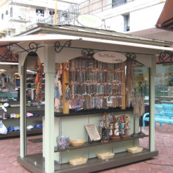 Outdoor shopping center cart, kiosk or RMU