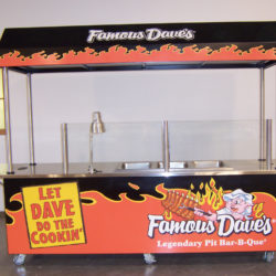 Food concession cart for stadium or events center