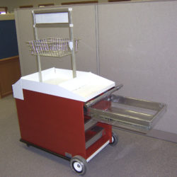 Concessions vending cart for movie theaters