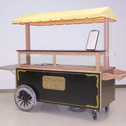 Mobile food service concession vending cart