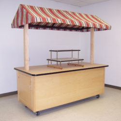 Mobile retail merchandising vendor push carts