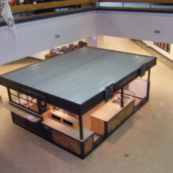Indoor coffee and bakery kiosk for college university food service