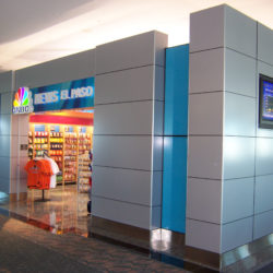 Custom airport retail news stand build out kiosk