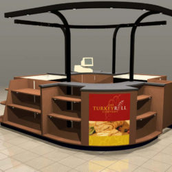 Shopping mall retail display kiosk booth