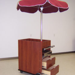 Mobile beverage and snack vending cart
