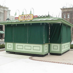 Outdoor foodservice concession stand kiosk