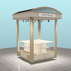 Retail merchandising unit RMU for shopping centers, airports