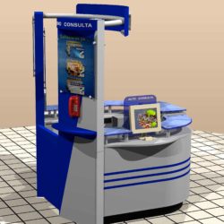 Retail sales kiosk for shopping mall or outlet center