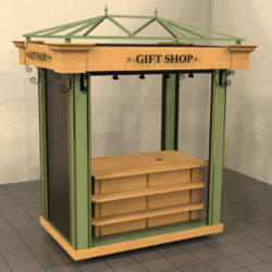 Beautiful retail merchandising unit cart for shopping malls