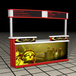 Mobile customer service booth cart or stand