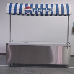 Mobile Pepsi or Coke retail beverage push cart