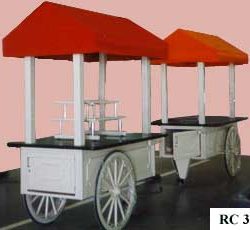 Custom portable outdoor retail carts for Toledo Zoo with tiered display