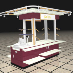Retail mechandising units, RMU, cart or kiosks for malls
