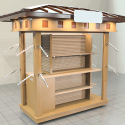 Outdoor weather proof retail merchandising unit rmu or kiosk