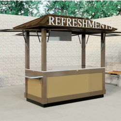 Outdoor foodservice cart or kiosk for snacks at zoo