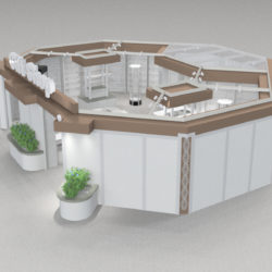 Walk in hospital kiosk retail gift shop free standing