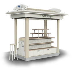 Retail vending gift shop kiosk for airport, malls, hospitals