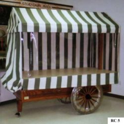 Retail pushcart features full security and clear display window when closed