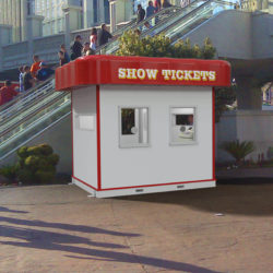 Portable outdoor ticket booth kiosk