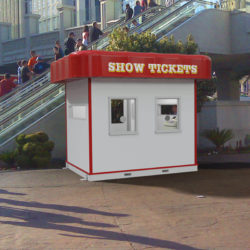 Portable outdoor ticket booth kiosk