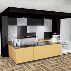 Coffee kiosk for university, hospital, airport, convention centers