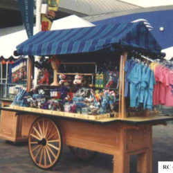 Outdoor retail vending carts at acquarium for tourist attraction souvenirs