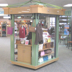Fire rated Retail Merchandising Unit, RMU or cart in airport