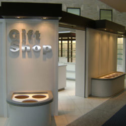 Hospital or medical center retail gift shop kiosk