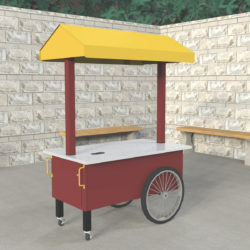 Outdoor Weatherproof Retail Pushcart for malls, zoos, amusement parks