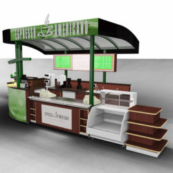 Espresso smoothie coffee kiosk bar for airports shopping malls